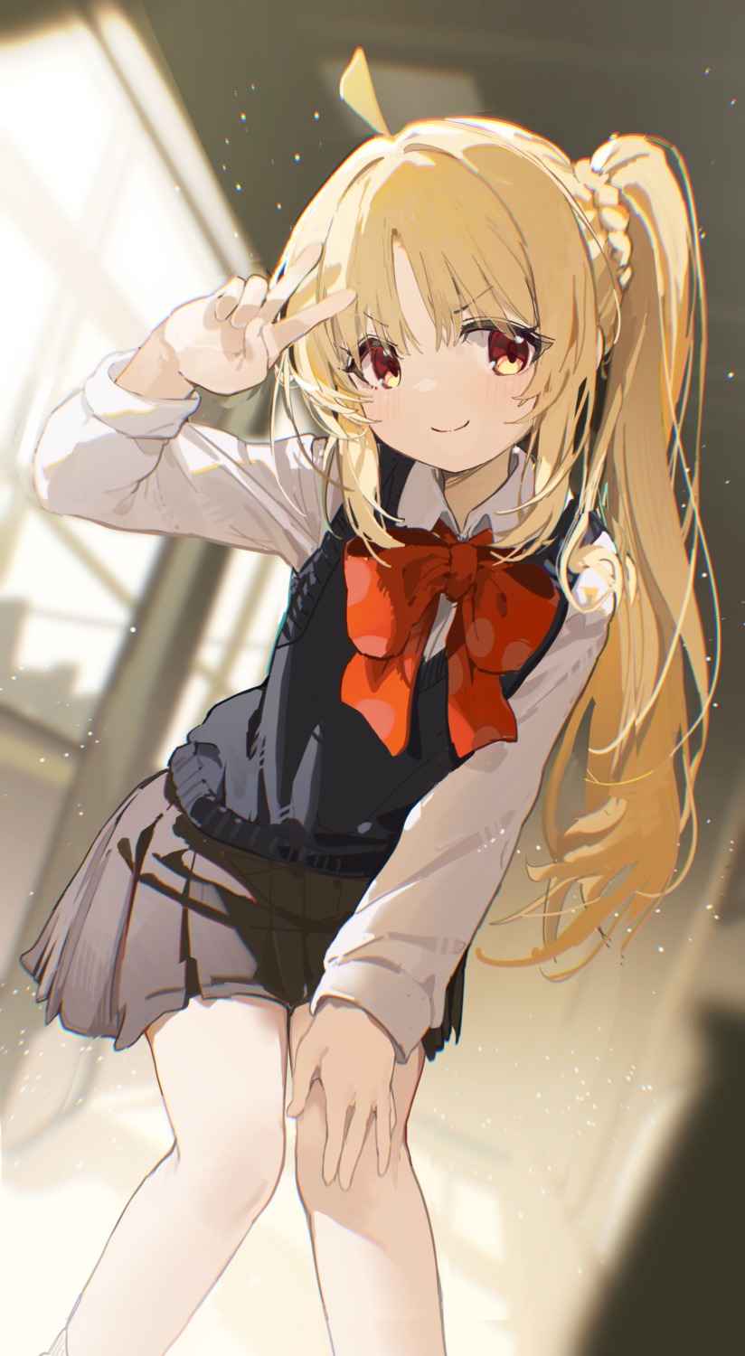 bocchi_the_rock!, coria, ijichi_nijika, seifuku, sweater