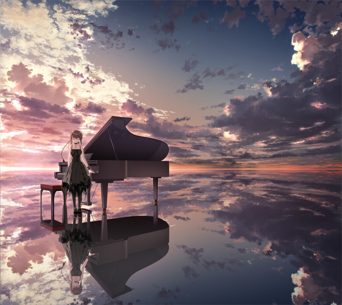 dress, kagome, keroq, landscape, minakami_yuki, subarashiki_hibi