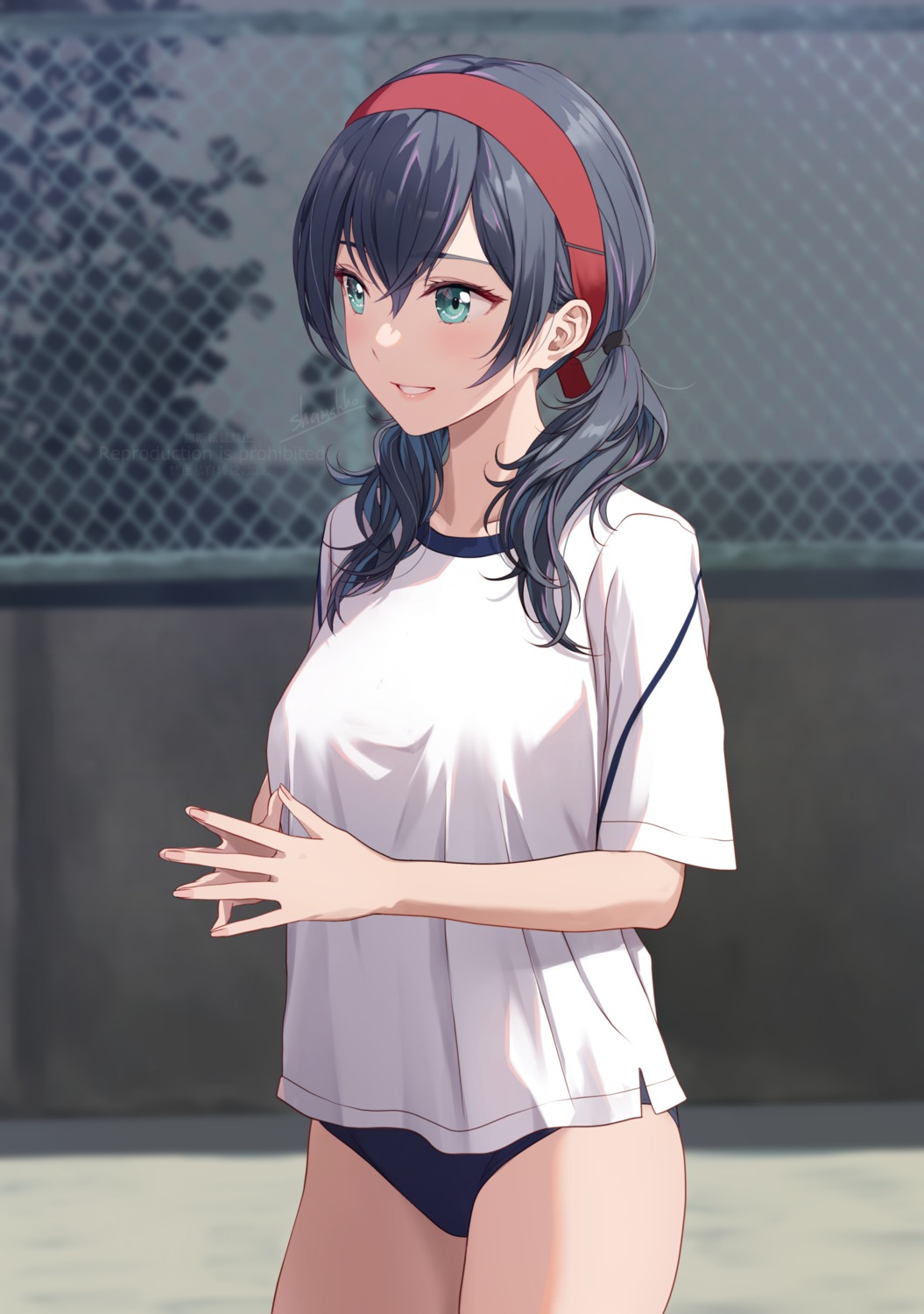 buruma, gym_uniform, kenzen_kanojo_uruka-chan, official_watermark, shamakho, uruka_(kenzen_kanojo_uruka-chan)