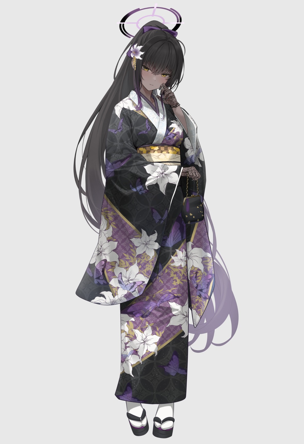 blue_archive, halo, kakudate_karin, kimono, koisuke