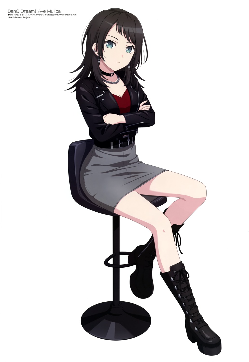 bang_dream!, bang_dream!_ave_mujica, cleavage, heels, skirt_lift, tagme, yahata_umiri