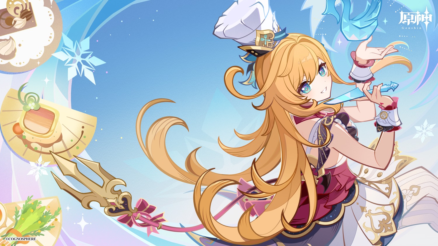 escoffier, genshin_impact, tagme, tail, wallpaper