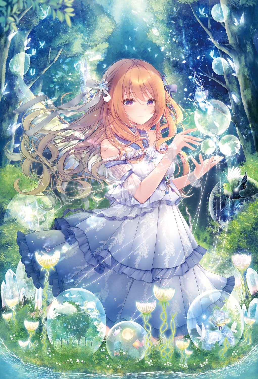 azu_torako, dress, see_through, wings
