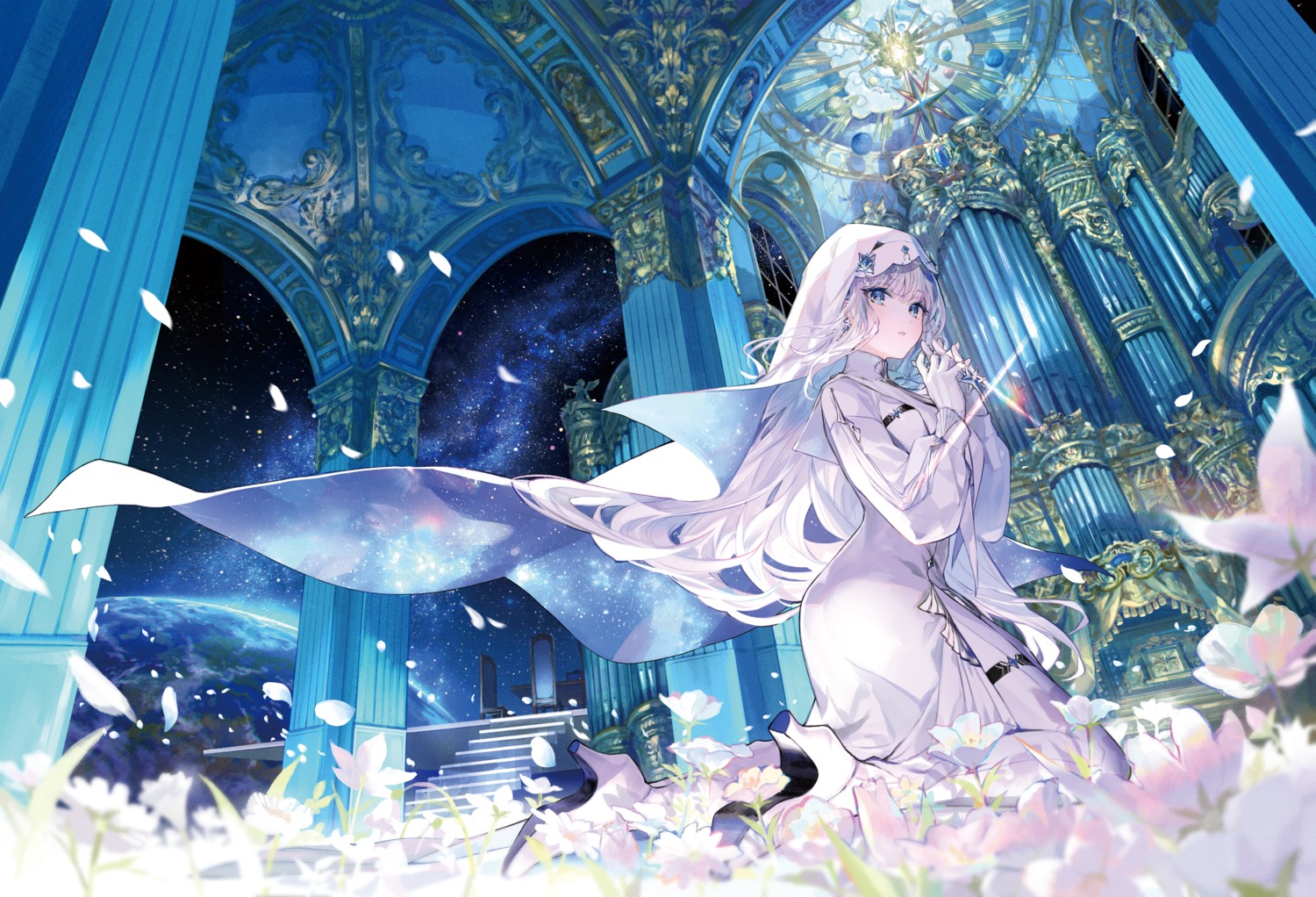 emori_miku_project, fuzichoko, heels, landscape, nun