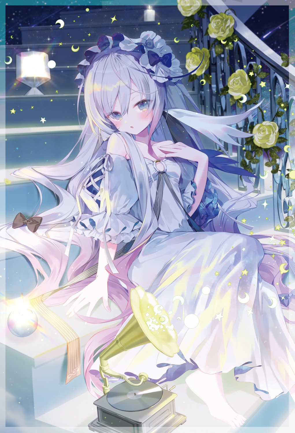 dress, emori_miku_project, lolita_fashion, nimoshi, no_bra, see_through, wings
