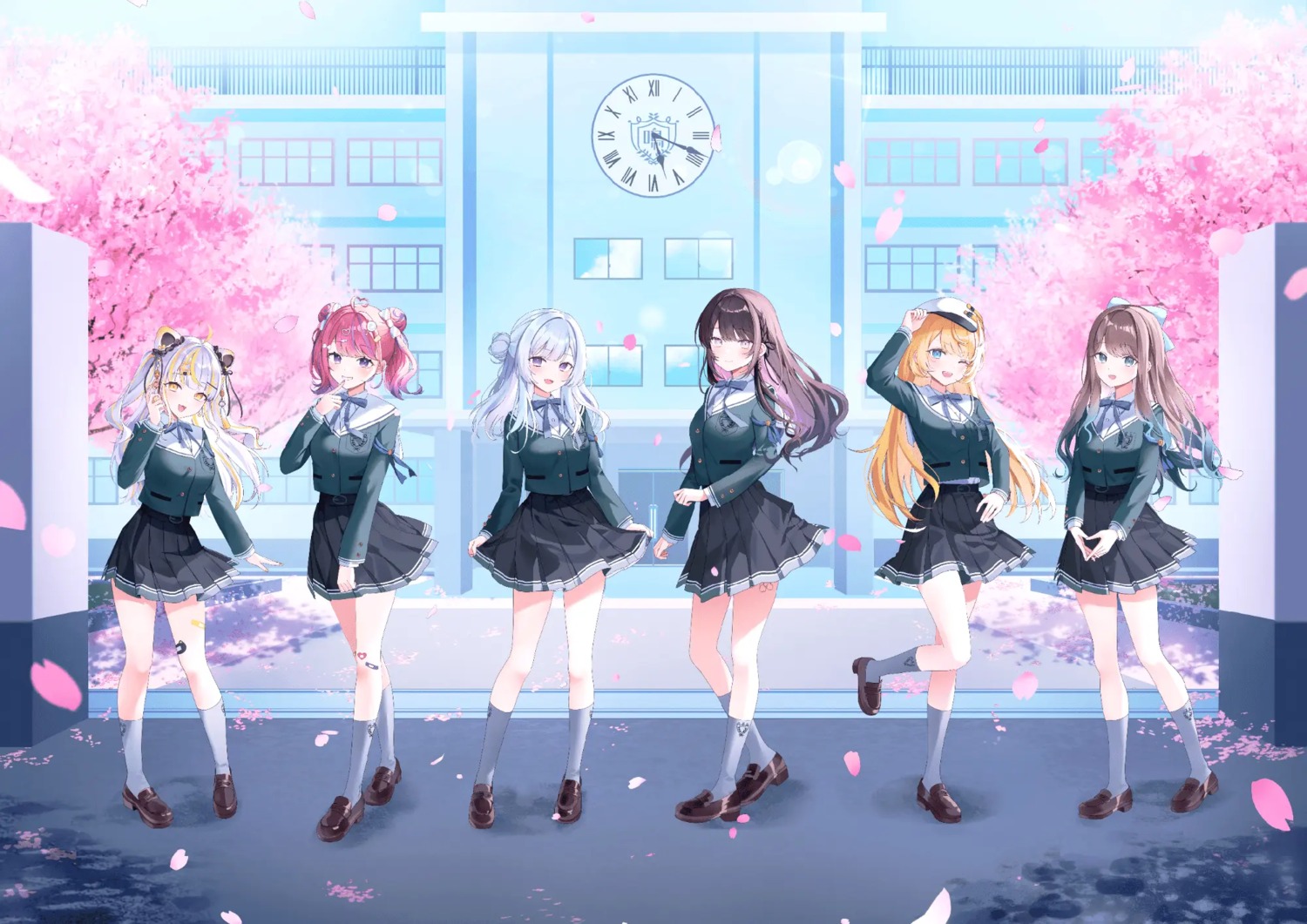amagasaki_ame, animal_ears, bandaid, kanbara_asahi, nekomimi, parast!, seifuku, shirakasa_kurage, skirt_lift, suzukami_utane, tagme, tokiwagi_hata, yakushino_shino