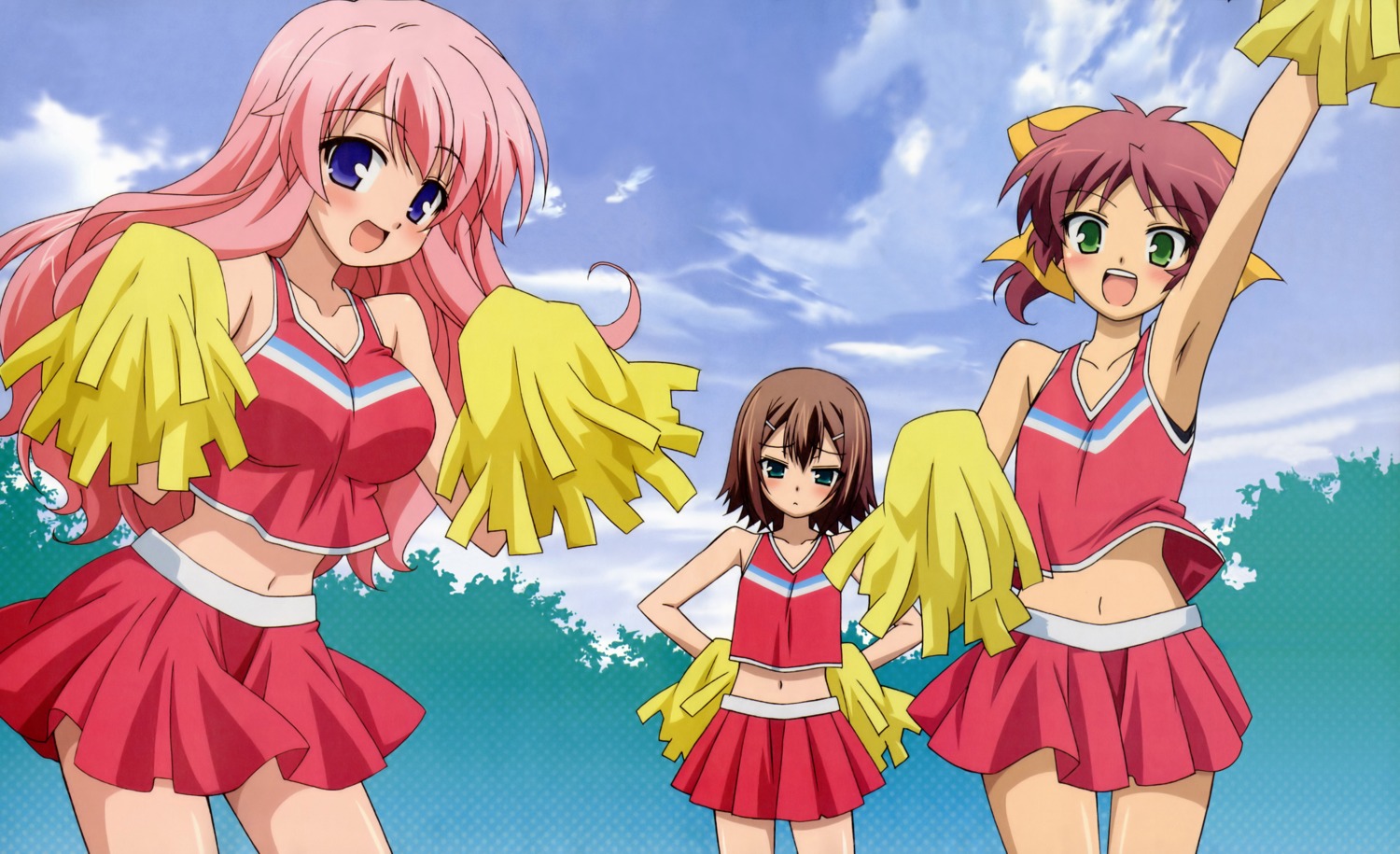 baka_to_test_to_shoukanjuu, cheerleader, detexted, himeji_mizuki, kinoshita_hideyoshi, noda_megumi_(artist), screening, shimada_minami