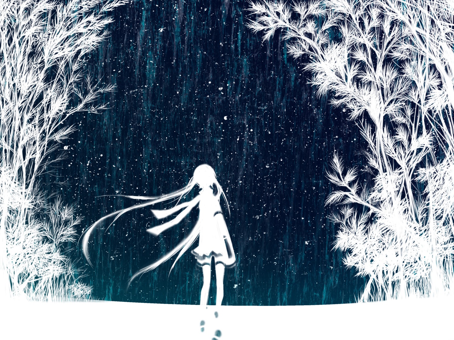 hatsune_miku, landscape, meola, silhouette, vocaloid