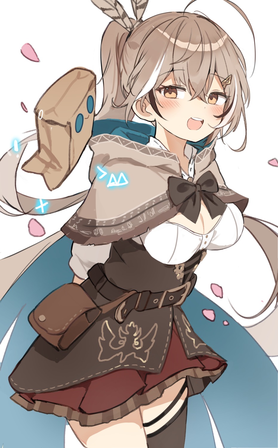 cleavage, garter, hololive, hololive_english, nanashi_mumei, orobou, thighhighs