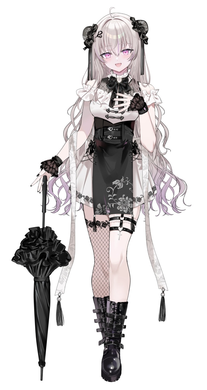 cem, fishnets, garter, iriam, lolita_fashion, matoi_roco, thighhighs, umbrella