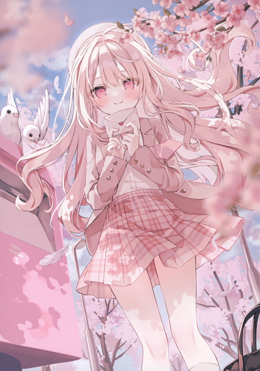hoshi, seifuku, skirt_lift, usagigo