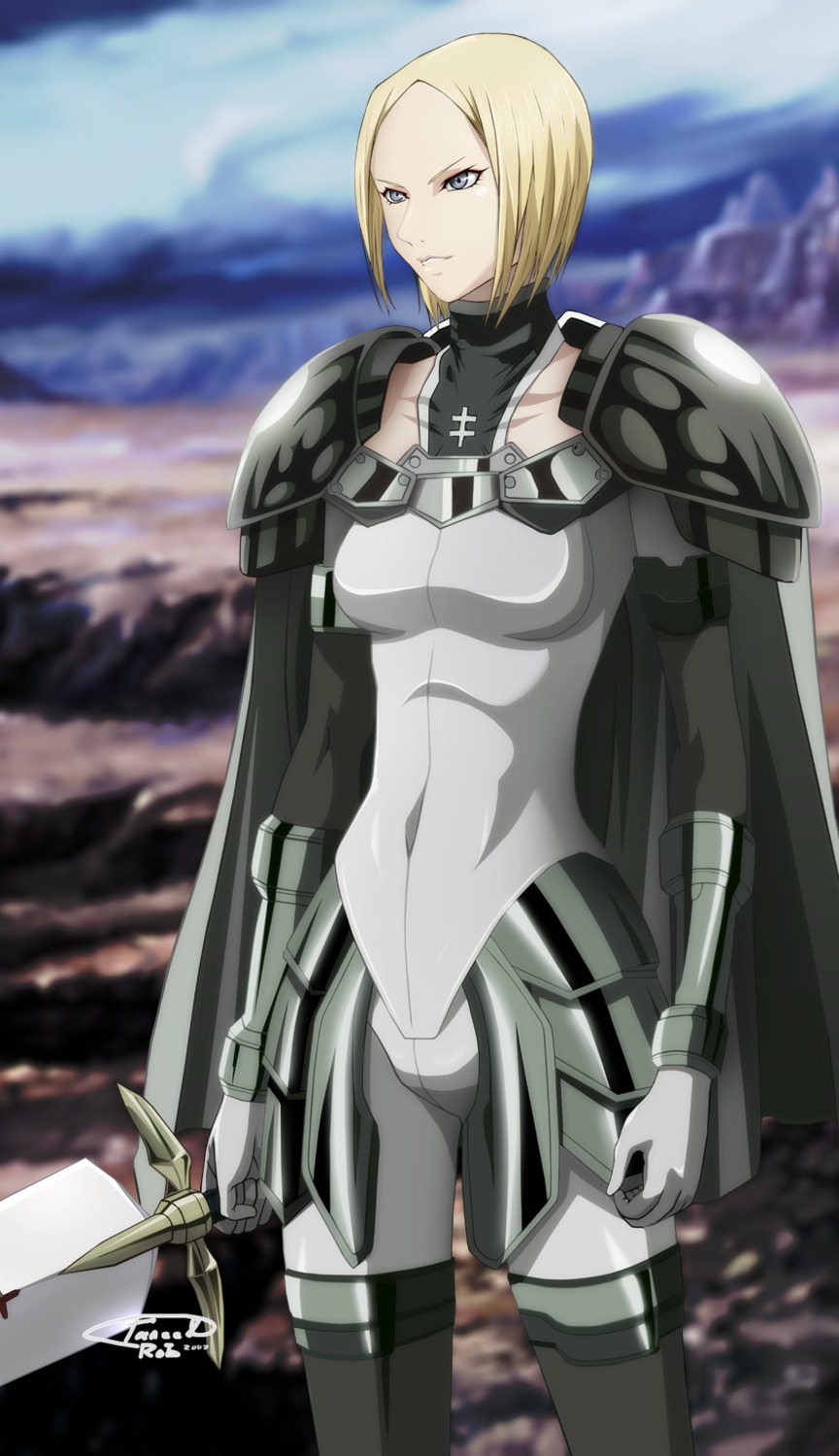 armor, claymore, helen, sword, watermark