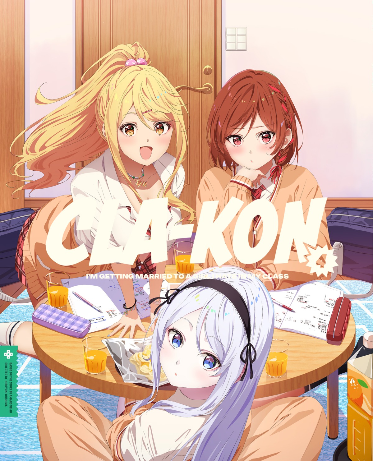 class_no_daikirai_na_joshi_to_kekkon_suru_koto_ni_natta., disc_cover, houjou_shisei, ishikura_himari, narumi_nanami, sakuramori_akane, seifuku, sweater