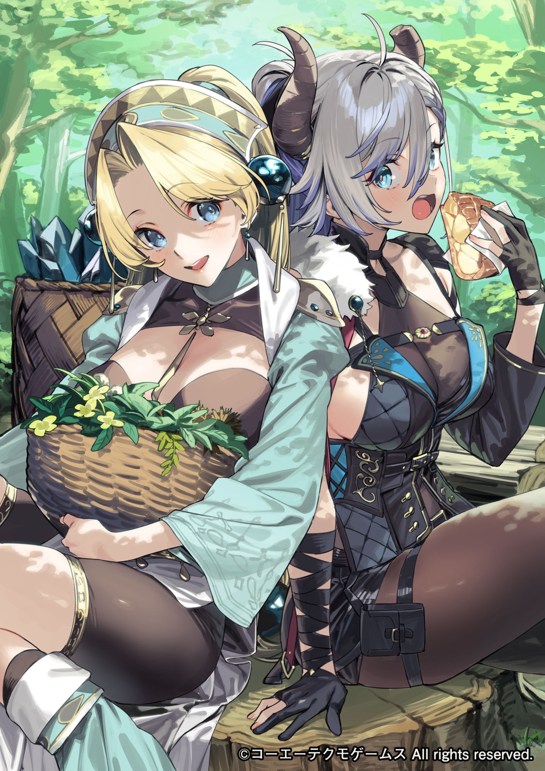 92m, atelier, atelier_marie, atelier_resleriana, garter, horns, koei_tecmo, marlone, no_bra, pantyhose, valeria_(atelier)