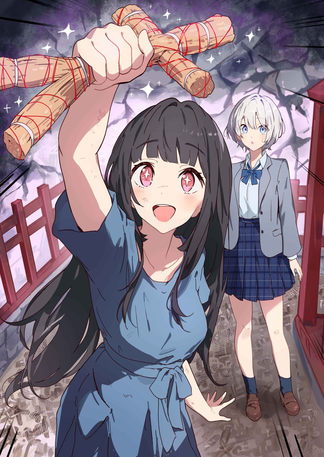 dress, kodamazon, natsume_uta, seifuku, shiroharu_ao, watashi_no_kaidanshi_wa_ponkotsu_kawaii