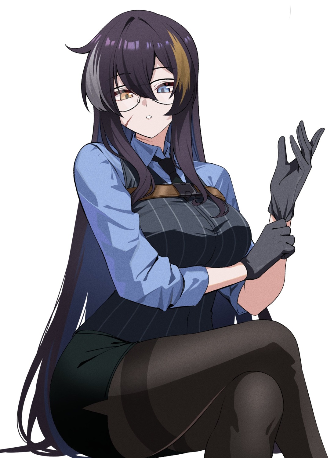 heterochromia, megane, pantyhose, reia_76, uniform
