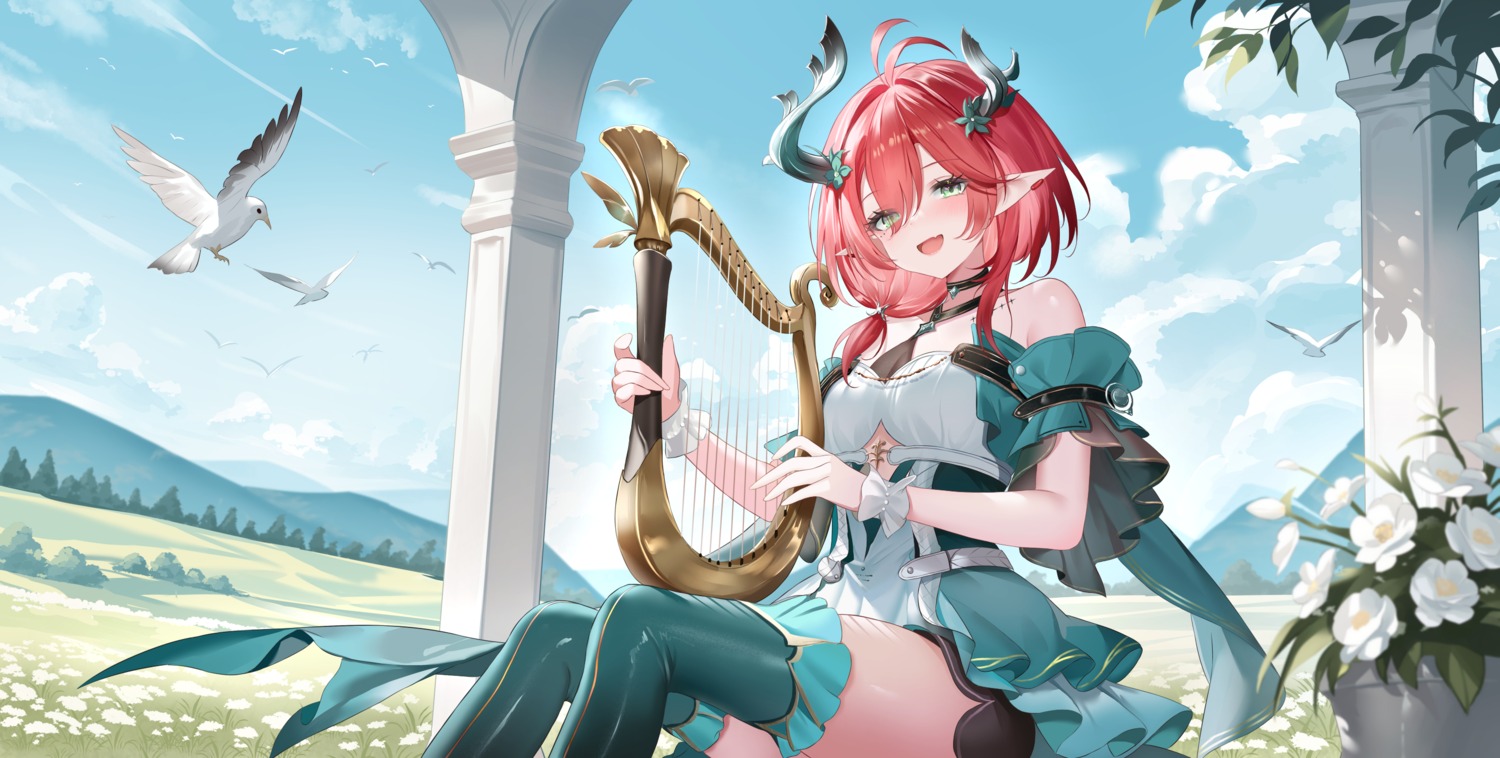 ciaccona, horns, nanoda002_(saber427), pointy_ears, see_through, tattoo, thighhighs, wuthering_waves