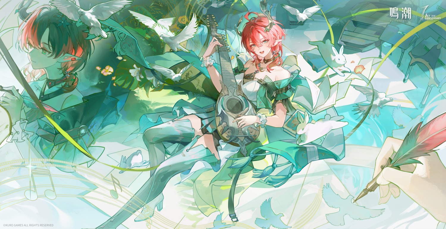 ciaccona, heels, horns, no_bra, pointy_ears, tagme, tattoo, thighhighs