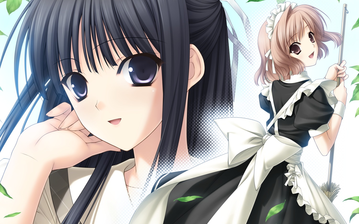 maid, migiwa_kazuha, nogisaka_motoka, sphere, suzuhira_hiro, wallpaper, yosuga_no_sora