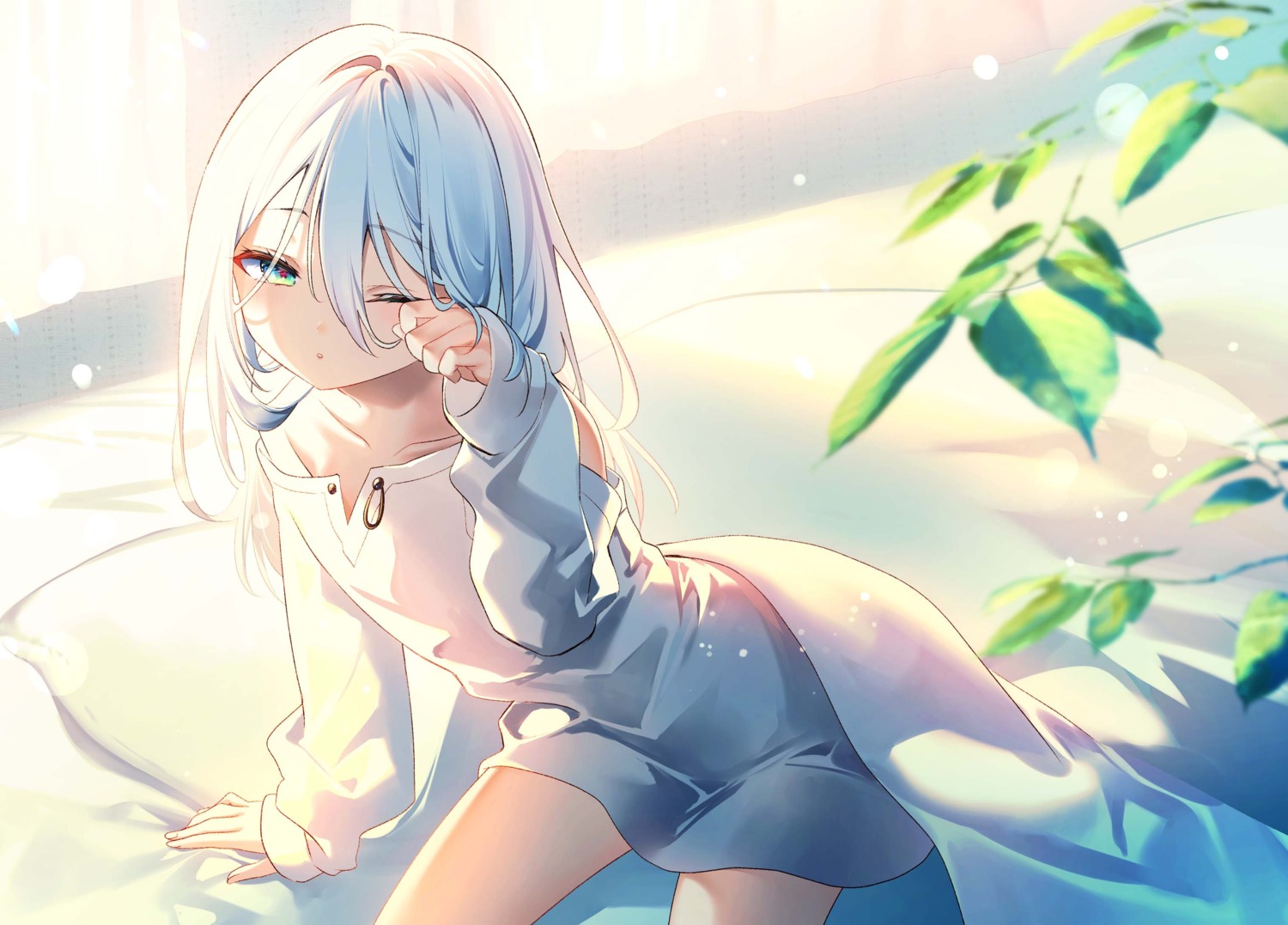 dress, mob_shisai_dakedo_kono_sekai_ga_otome_game_dato_kizuitanode_heroine_wo_ikusei_shimasu, no_bra, riichu, sheets