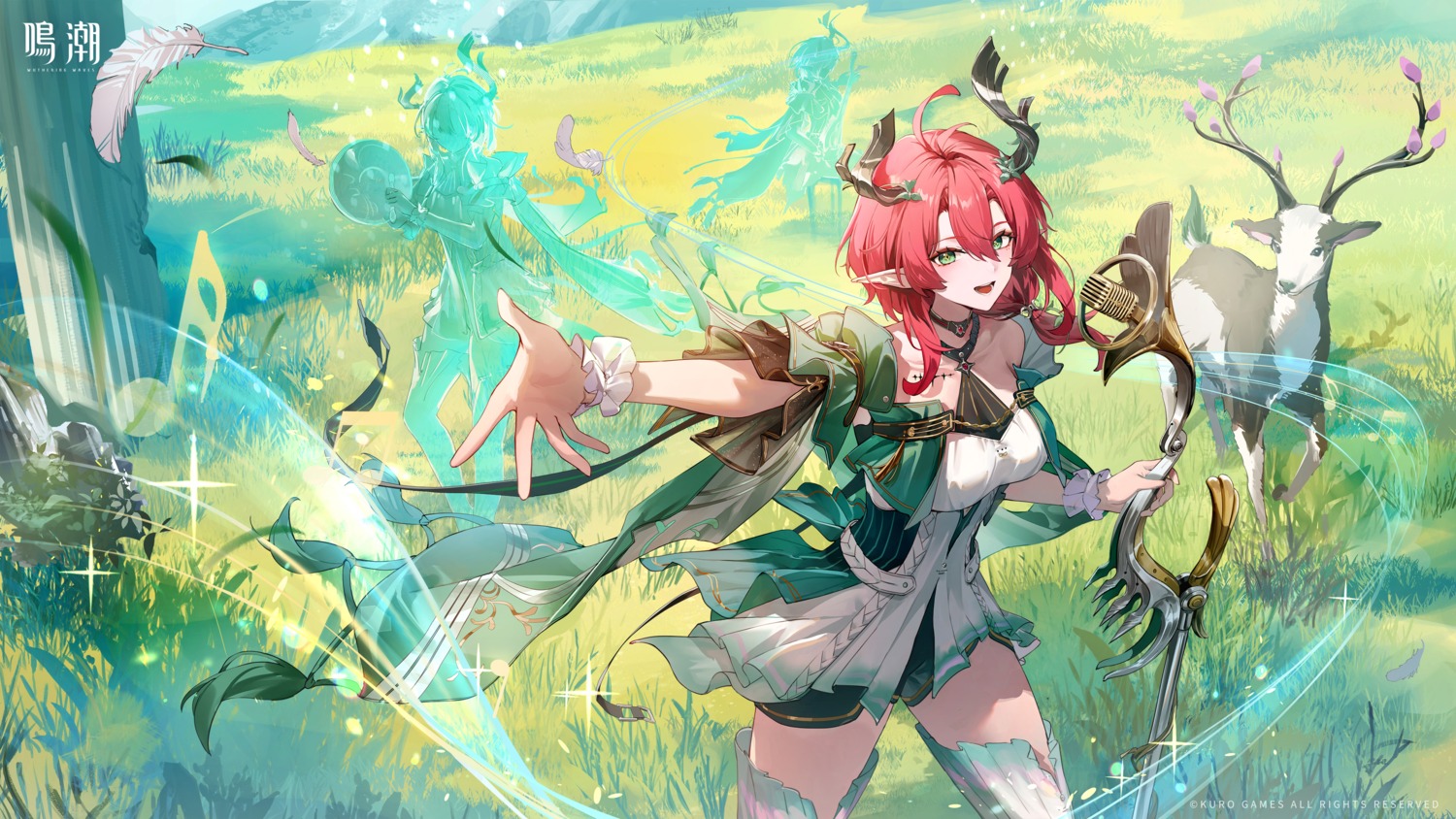 ciaccona, horns, pointy_ears, tagme, thighhighs, wallpaper, wuthering_waves