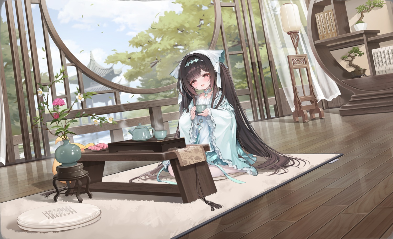 asian_clothes, azur_lane, chang_feng_(azur_lane), manjuu_(azur_lane), nys, pantyhose, transparent_png