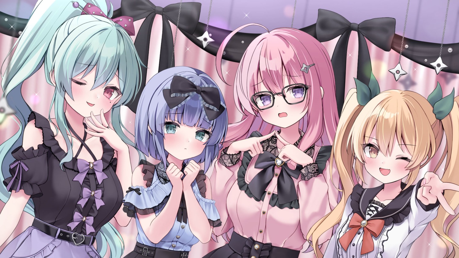 genderswap, ideura_shizuri, izumi_hina_(neet_kunoichi), megane, momochi_ayame, natsumi_kanna, neet_kunoichi_to_nazeka_dousei_hajimemashita, see_through