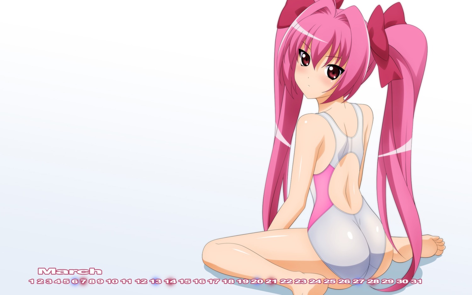 calendar, di_gi_charat, jpeg_artifacts, rabi_en_rose, swimsuits, wallpaper, wave_ride