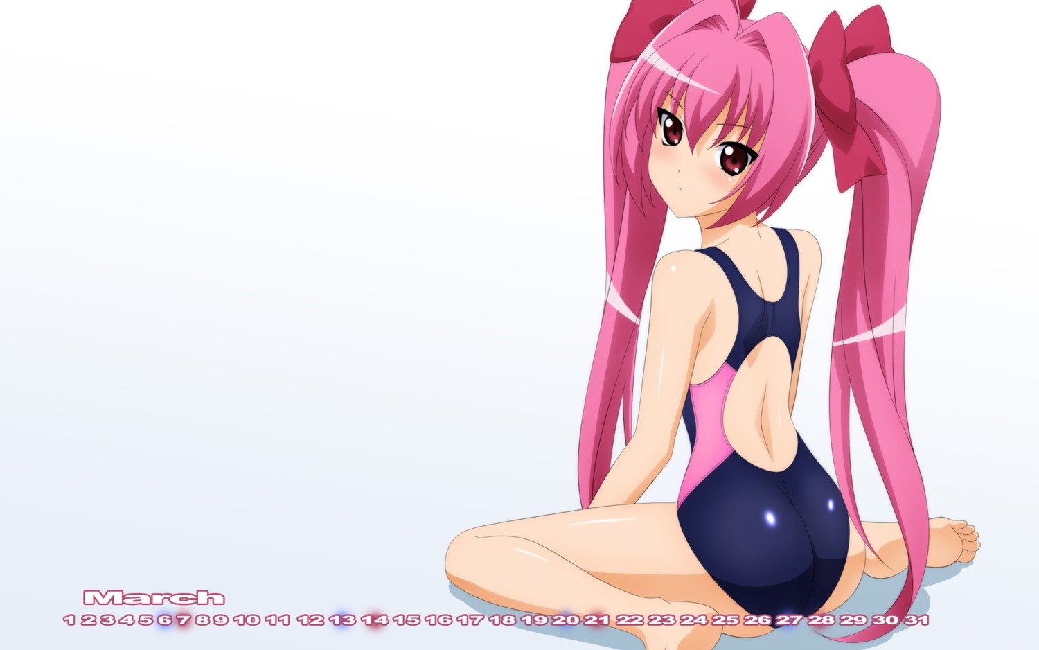 calendar, di_gi_charat, jpeg_artifacts, rabi_en_rose, swimsuits, wallpaper, wave_ride