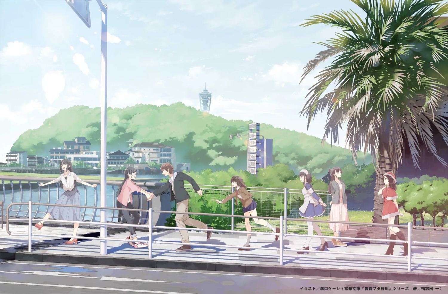 akagi_ikumi, azusagawa_sakuta, christmas, dress, heels, himeji_sara, hirokawa_uzuki, iwamizawa_nene