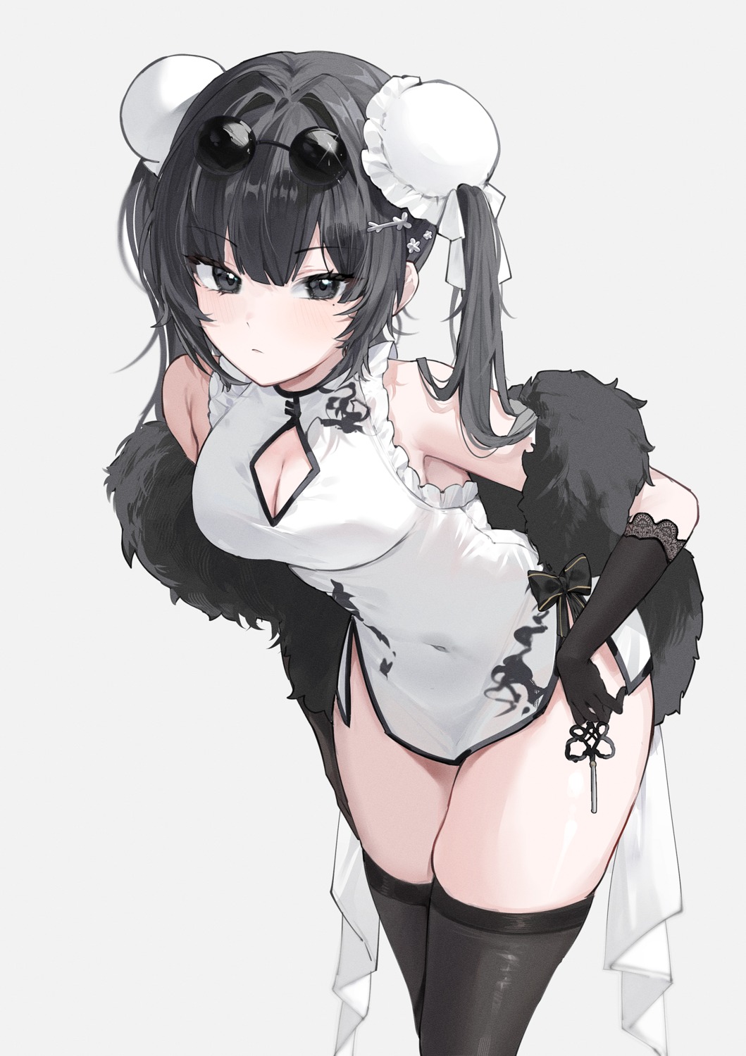 chinadress, cleavage, megane, mindoll, thighhighs