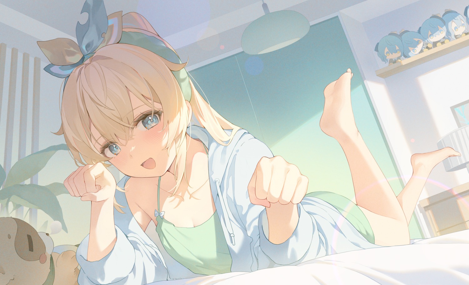 chibi, hana_mori, hololive, hoshimachi_suisei, kazama_iroha, lingerie