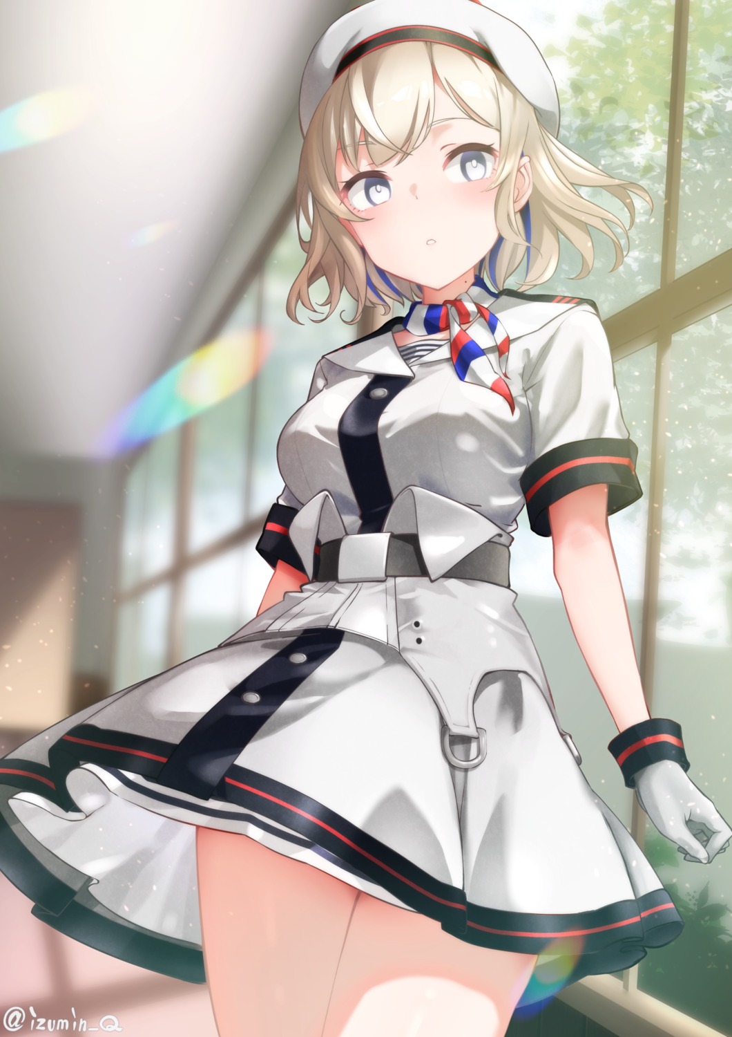 gloire_(kancolle), izumikuma, kantai_collection, skirt_lift, uniform