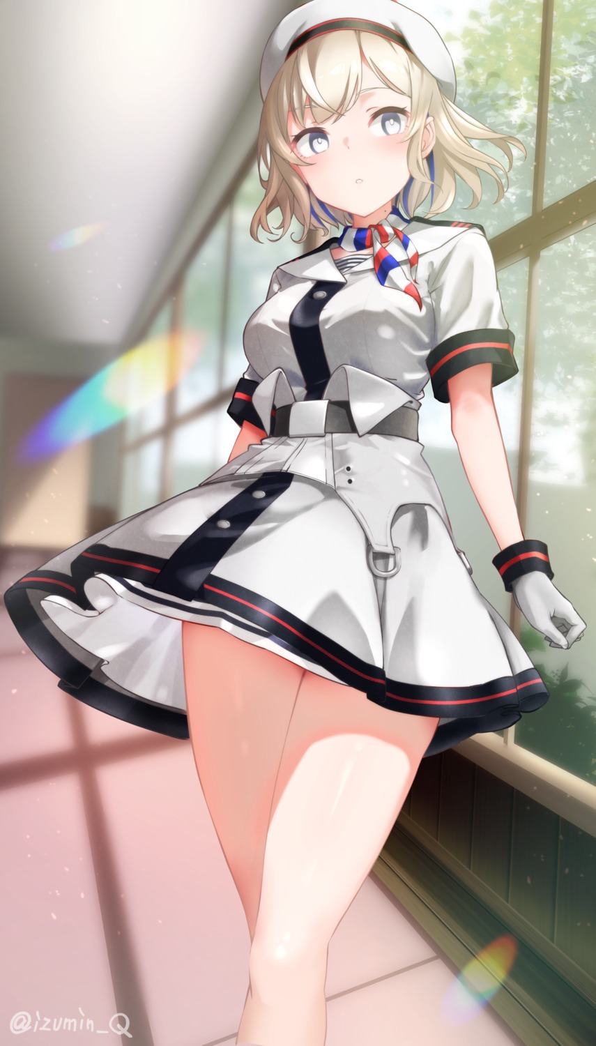 gloire_(kancolle), izumikuma, kantai_collection, skirt_lift, uniform