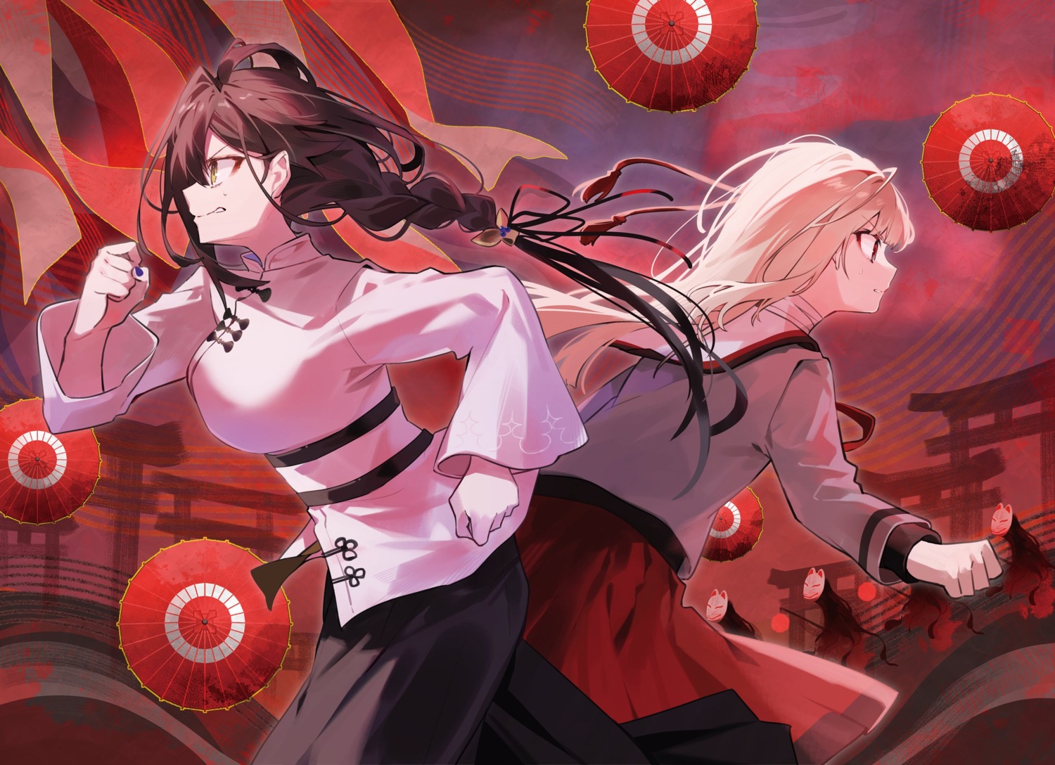 asian_clothes, bandages, gokumon_nadeshiko, gokumon_nadeshiko_kokoniari, ichijiku_amana, oshioshio, seifuku, skirt_lift