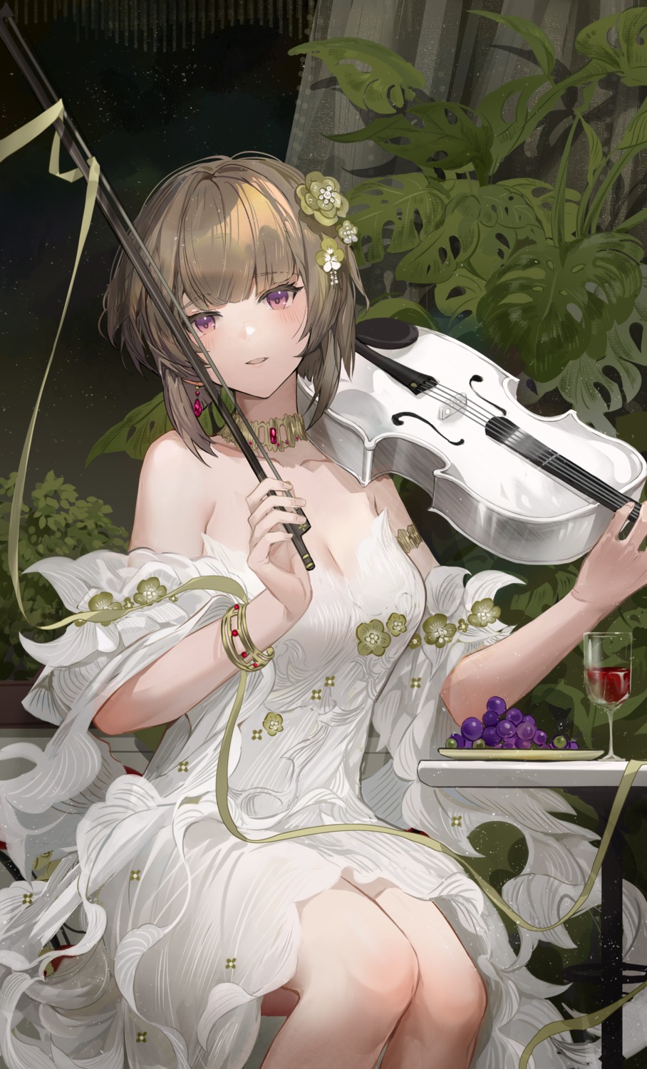 dress, marian_andreotti, no_bra, skirt_lift, snowbreak:_containment_zone, tagme