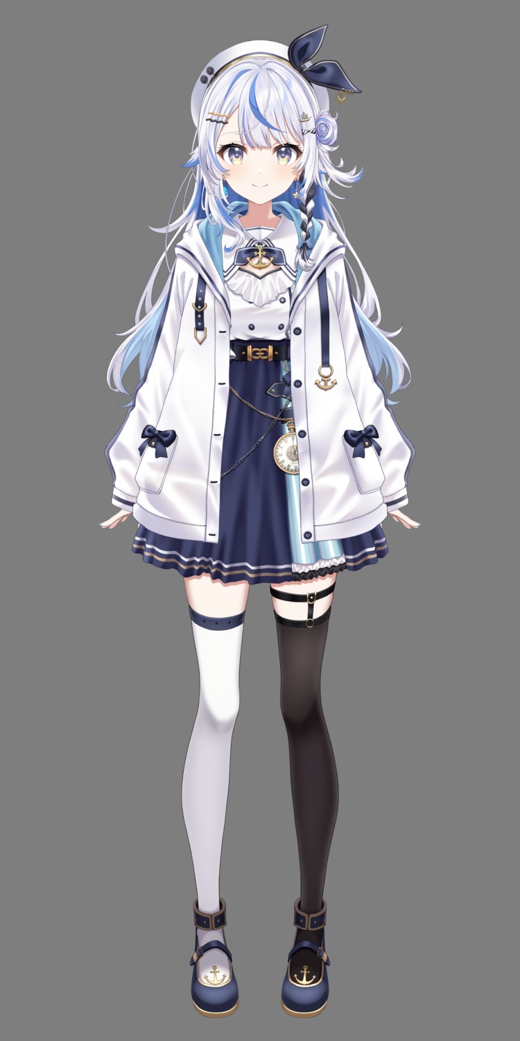 garter, indie_virtual_youtuber, shiokazunoko, shiozora_namiri, stockings, thighhighs, transparent_webp, uniform