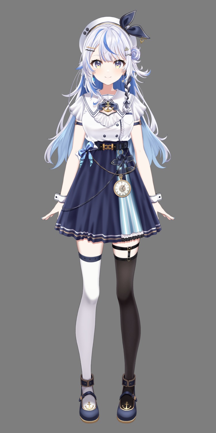 garter, indie_virtual_youtuber, shiokazunoko, shiozora_namiri, stockings, thighhighs, transparent_webp, uniform