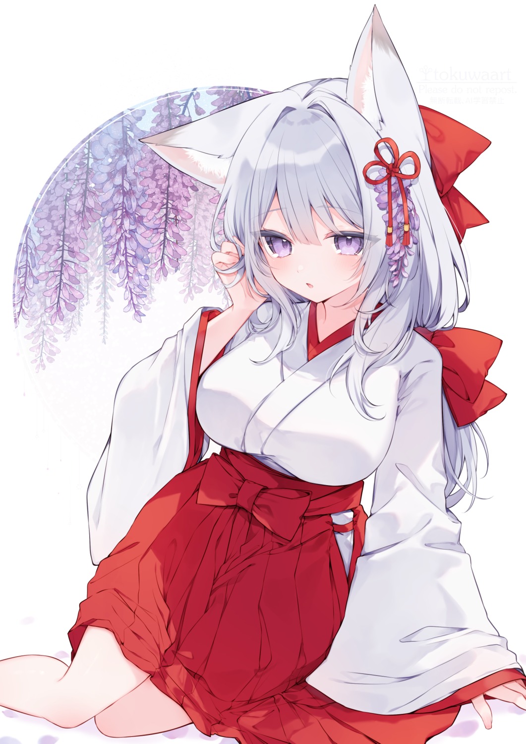animal_ears, fukunoki_tokuwa, indie_virtual_youtuber, kitsune, konosaki_siori, miko