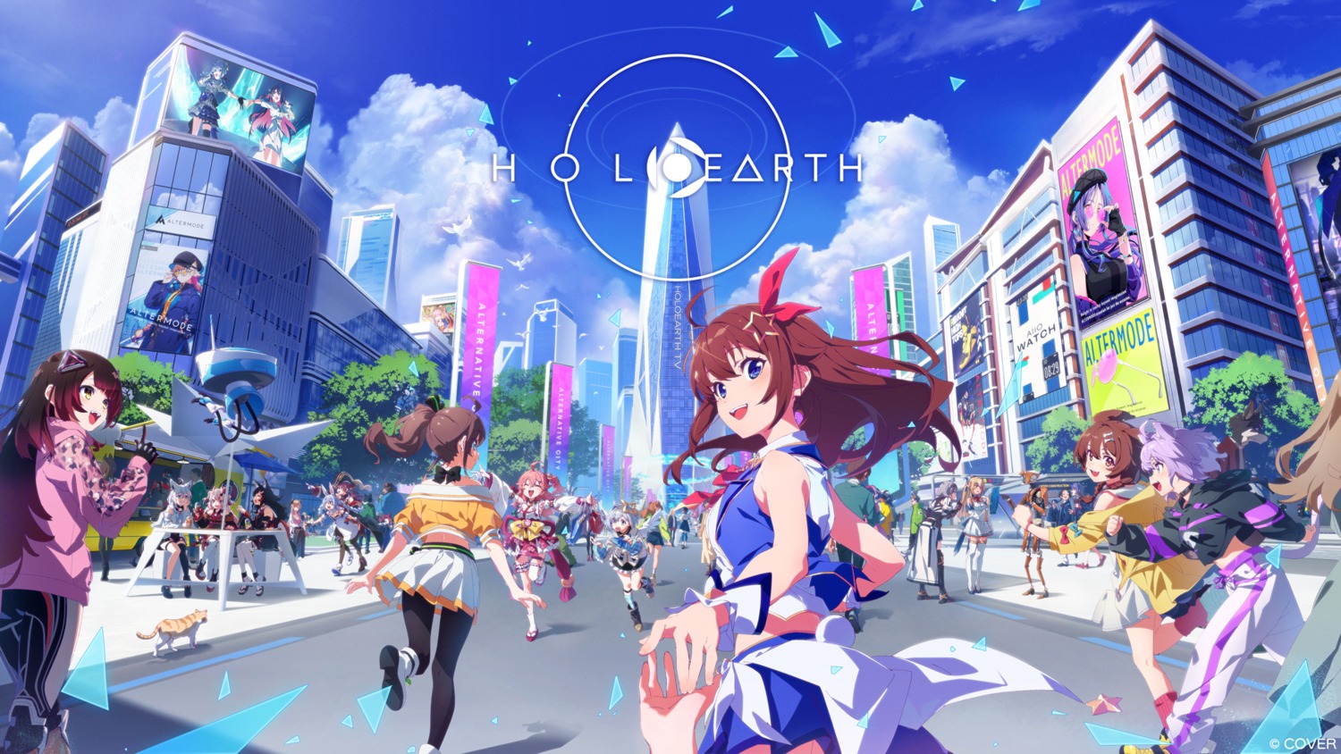 amane_kanata, angel, animal_ears, azki_(hololive), bunny_ears, elf, garter, holoearth