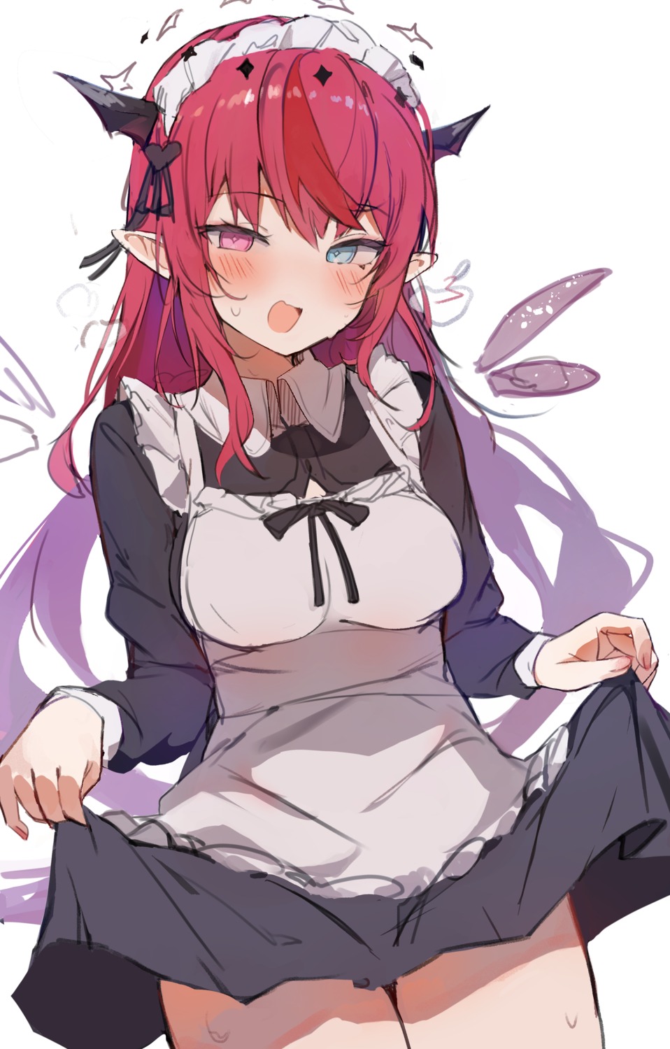halo, heterochromia, hololive, hololive_english, horns, irys_(hololive), maid, orobou