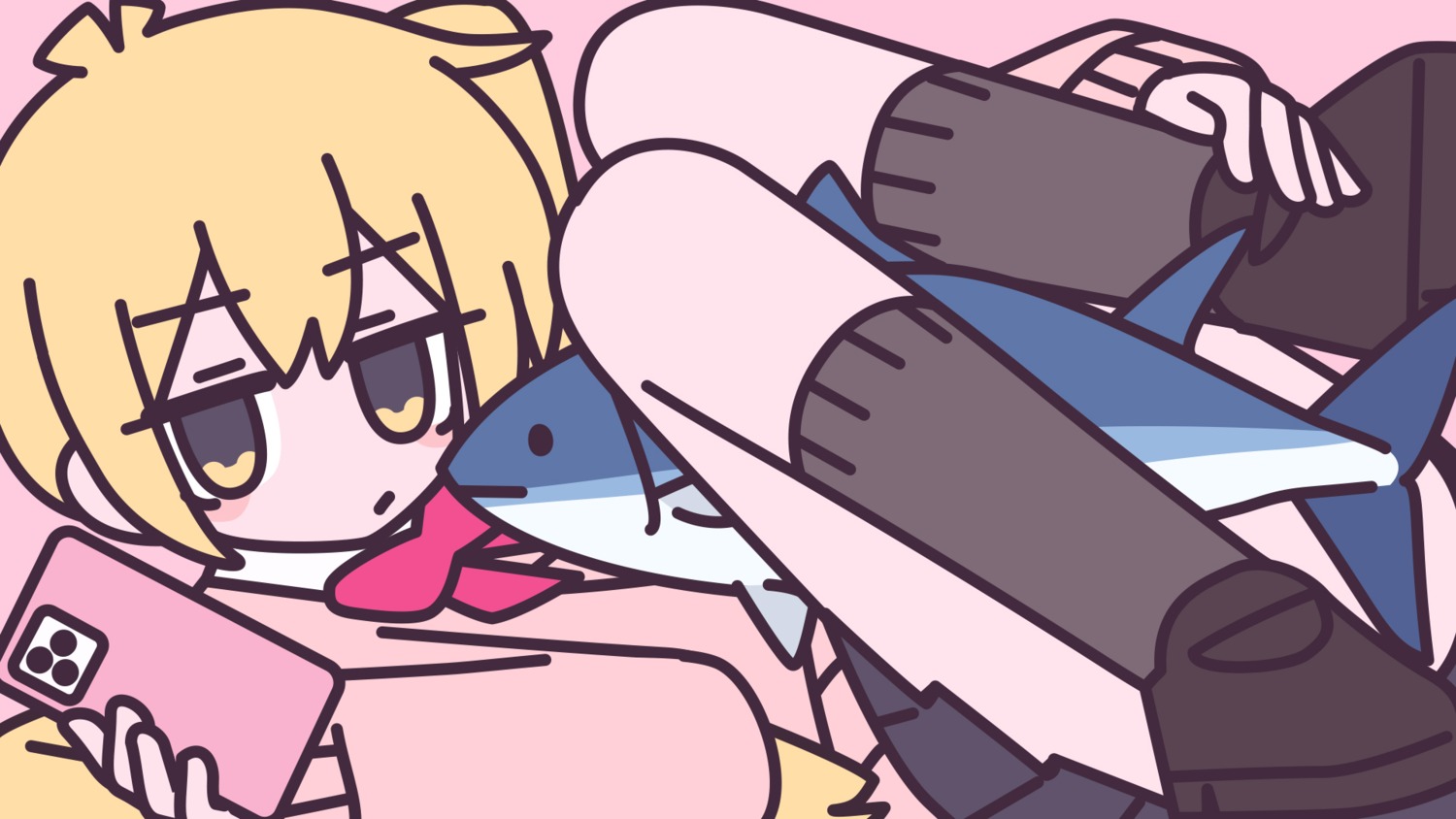 akita_neru, channel_(caststation), seifuku, skirt_lift, sweater, vocaloid, wallpaper, zako_(vocaloid)
