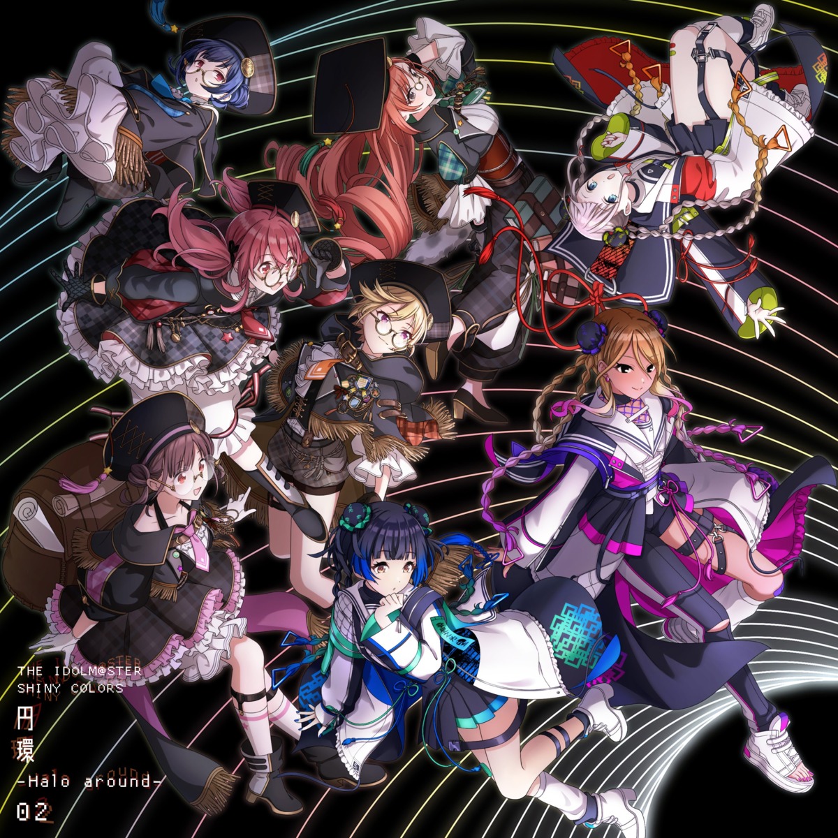 arisugawa_natsuha, bandaid, disc_cover, fishnets, garter, heels, im@ssc_kaihatsu_team, izumi_mei
