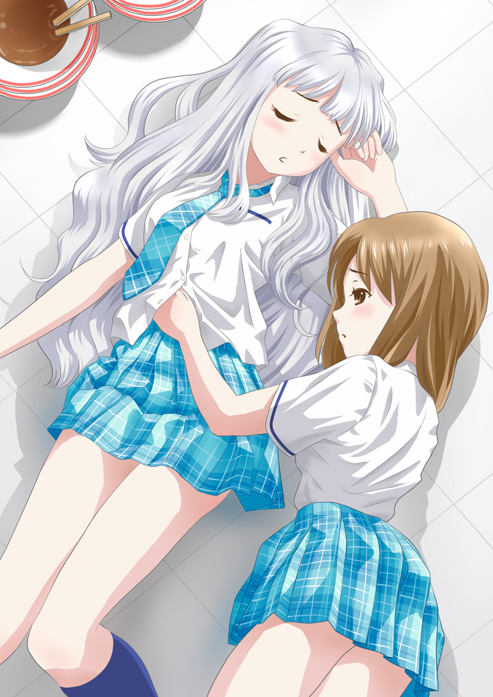 hagiwara_yukiho, ponnetsu, seifuku, shijou_takane, the_idolm@ster