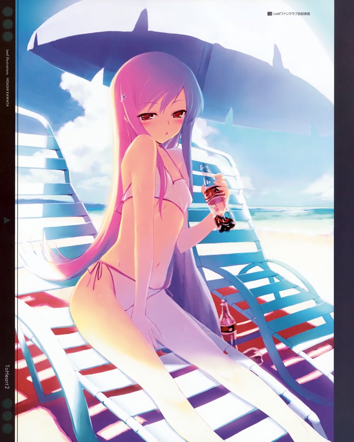bikini, kawata_hisashi, leaf, lucy_maria_misora, swimsuits, to_heart_(series), to_heart_2