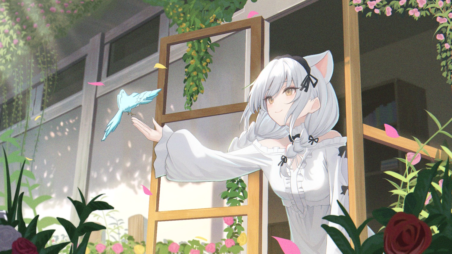 animal_ears, daily_(daily178900), indie_virtual_youtuber, nekomimi, no_bra, sofieru, wallpaper