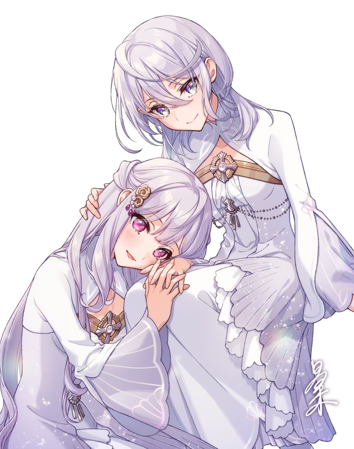 dress, kanpeki_sugite_kawaige_ga_nai_to_konyaku_haki_sareta_seijo_wa_ringoku_ni_urareru, masami, mia_adenauer, philia_adenauer, yuri