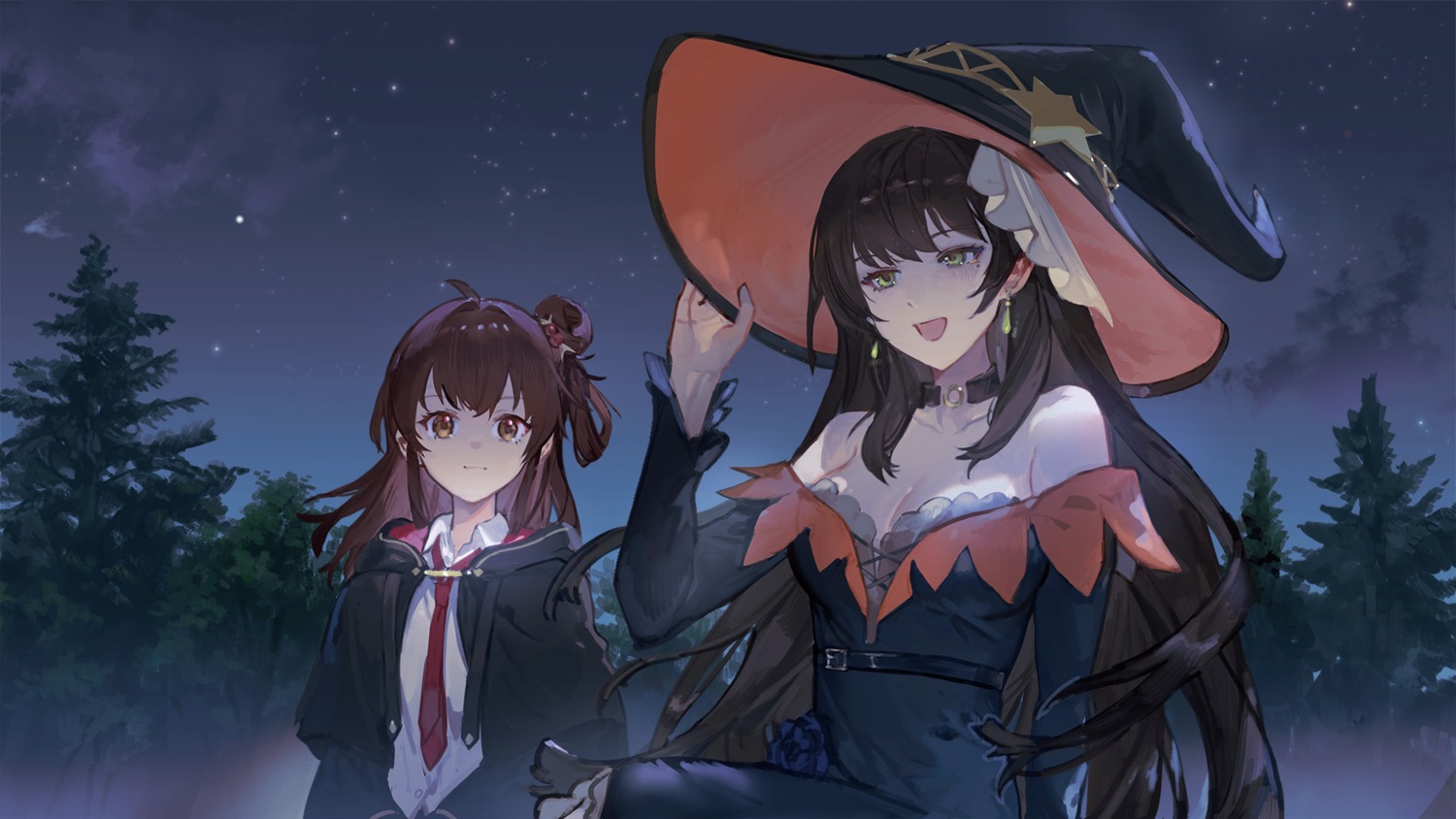 aru_majo_ga_shinu_made, chibi_(shimon), dress, inori_(aru_majo_ga_shinu_made), meg_raspberry, no_bra, seifuku, wallpaper