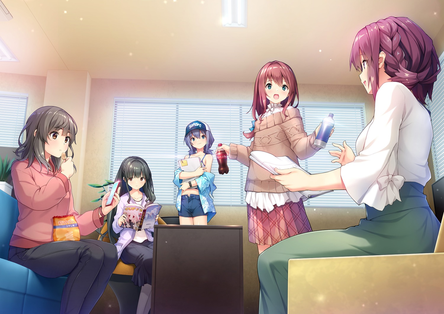 miyamura_karin, miyamura_miku, sakakibara_ai, sawayaka_samehada, shiiba_sayaka, sonora, suzumoto_chisa, sweater