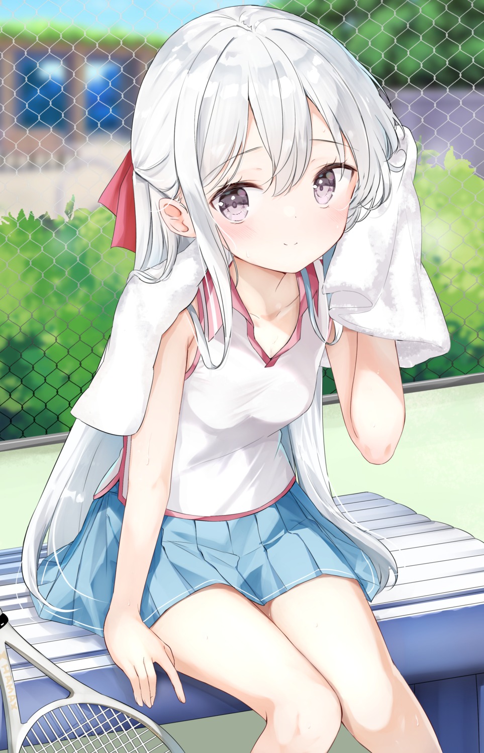 hamaken., tennis, towel, wet